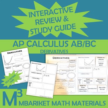 AP Calculus AB/BC Derivatives Interactive Review / Self-Testing Study Guide