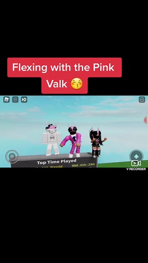 Flexing with the Pink Valk😚 Game Link in my Bio. #foryou #fyp #fy #roblox #pink #pinkvalk #Valk #robloxian #flex #Game