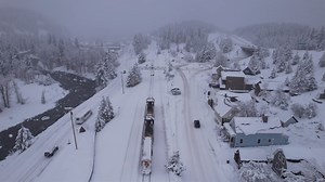 Breathtaking drone video shows snow-covered Truckee after series of storms hit region