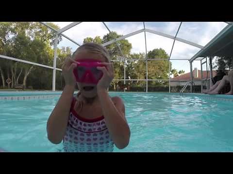 Playing with the GoPro in the pool