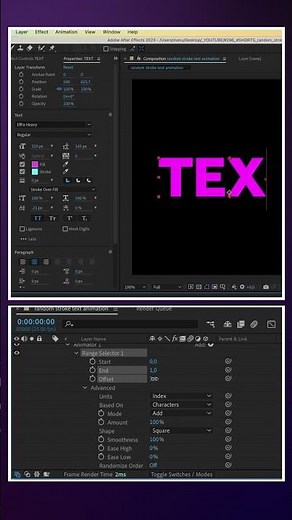 Random Stroke Text Animation in After Effects | Tutorial