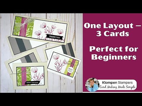 Card Making for Beginners | Quick & Easy Cards Using One Simple Layout
