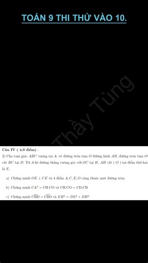 TOÁN 9 THI THỬ VÀO 10. #tailieutoanthcs #hoctoantrentiktok #xuhuong #learnontiktok #2K11