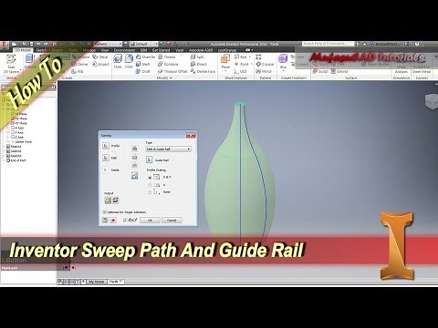 Inventor Tutorial Sweep Path And Guide Rail