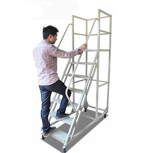 [Hot Item] Steel Platform Hand Ladder for Warehouse Storage Rack