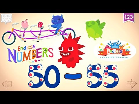Endless Numbers 50 - 55 | Meet Number Fifty to Fifty-five | Fun Learning for Kids