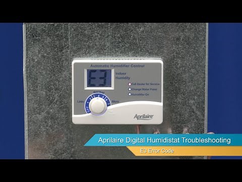 AprilAire Digital Humidistat Troubleshooting - E3 Error Code
