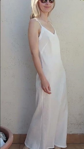 How to wear linen slip dress #kadrika