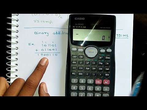 Binary addition using casio fx-991MS 📟