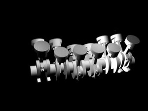 V12 engine animation