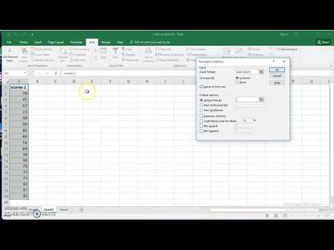 Use Excel 2016 to find summary statistics for quantitative data