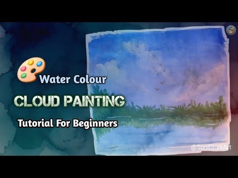 Easy Watercolor Cloud ☁️ Painting Tutorial for Beginners 🎨 (Step-by-Step)