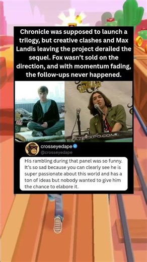 Chronicle was supposed to launch a trilogy, but creative clashes and Max Landis leaving the project