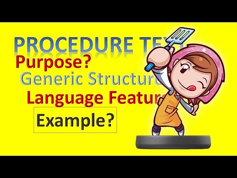 PROCEDURE TEXT 🛑 SOCIAL FUNCTION GENERIC STRUCTURE LANGUAGE FEATURES AND EXAMPLE