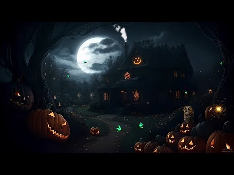 Haunted House Halloween Ambience with Relaxing Spooky Sounds, Owl Sounds and White Noise