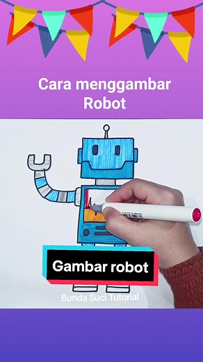 Cara Menggambar Robot bersama Deli Sketch Marker