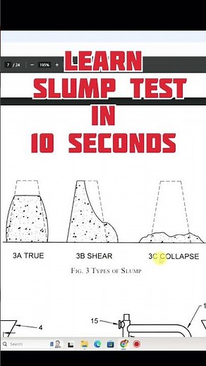 Slump test of concrete in 10 Seconds #concreteslumptest #concretequalitytest #slumptest