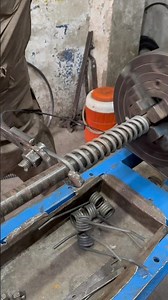 Pressure-Type Spring Making on Lathe Machine | Simple Iron Wire Compression Spring #youtubeshorts