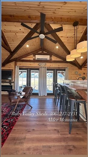 Amish built modular log cabin Montana Ruby Valley Sheds