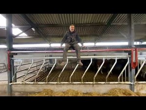 New clean sweep swing down feed trough