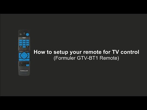How to Setup Formuler GTV-BT1 Remote for TV control