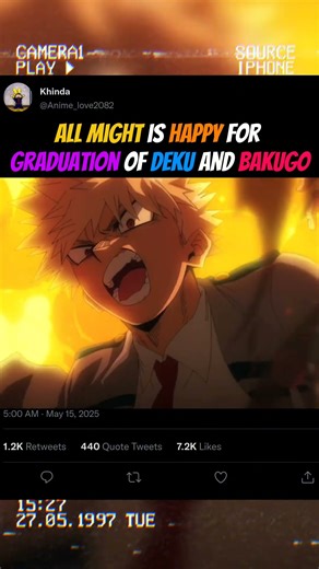 All might is happy for graduation of deku and bakugo #myheroacademia #mha #amv #anime #deku