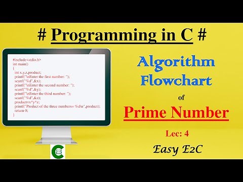 Algorithm and Flowchart of Prime Number | Prime Number Algorithm and Flowchart | Easy E2C