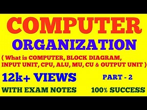 COMPUTER ORGANIZATION || PART - 2 || BLOCK DIAGRAM, INPUT UNIT, CPU, ALU, MU, CU & OUTPUT UNIT ||
