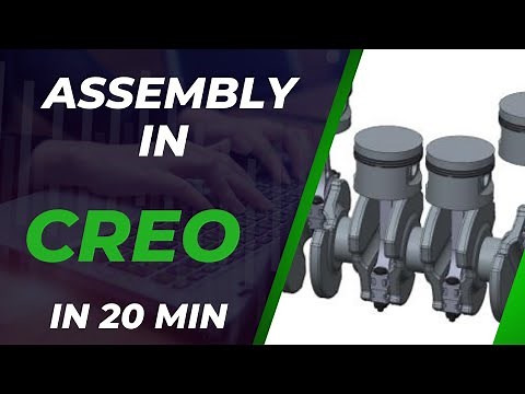 PTC CREO PARAMETRIC 7.0 |Complete Crankshaft Assembly Beginner Tutorial from scratch assembly basics