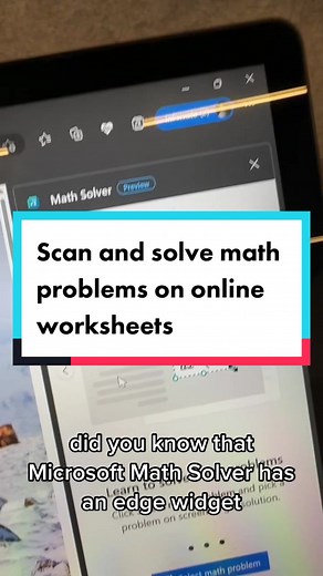 There is a Math Solver widget in Microsoft Edge! #math #mathsolver #learnontiktok #mathhelp #mathstudent #mathtip #maths #mathhack #homeworkhelp #edge #microsoftedge