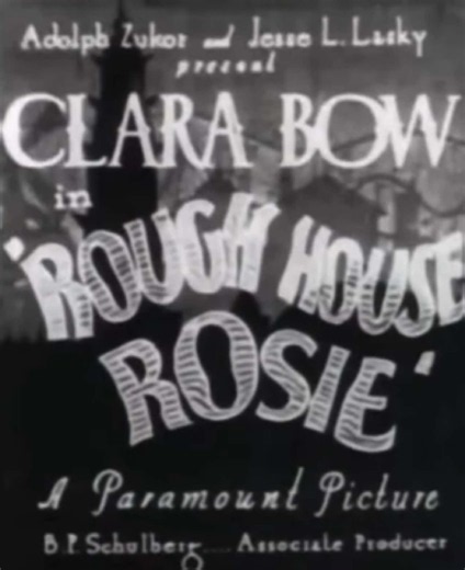 Clara Bow in Lost 1927 Trailer: Rough House Rosie