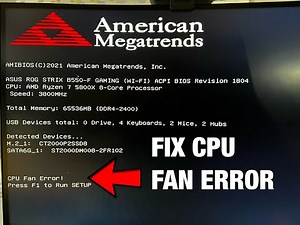 What to Do if You're Greeted with a CPU Fan Error Message