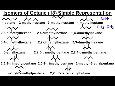Organic Chemistry - Ch 1: Basic Concepts (14 of 97) Isomers of Octane (18) Simple Representation