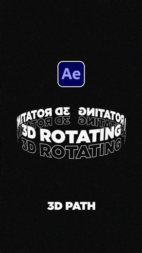 Create 3D Path Rotating Text in After Effects #tutorial