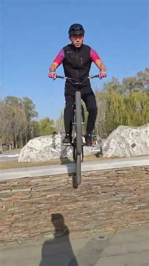 Massive Rock to Rock Bike Hop! | Extreme Trial Bike Balance & Power Skills 🚲🪨 #shorts