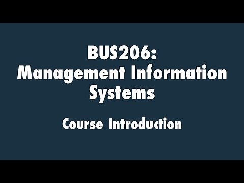 Management Information Systems: Course Introduction