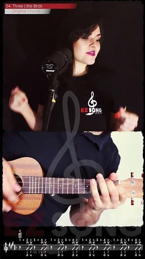 Easy Ukulele Song Series - 04 Three Little Birds - Bob Marley [Chords & Strumming Patterns] #ukulele