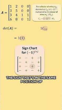[4x4] Cofactor Expansion to find Determinant