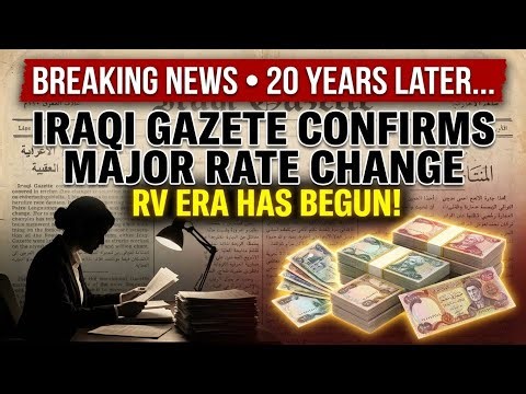 🏦 20 Years Later… Iraqi Gazette Confirms Major Rate Change — RV Era Has Begun!🎆IQD News 🔊Iraqi Dinar