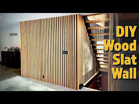 DIY Wood Slat Wall - Start to Finish | The Lake House Project Ep 19