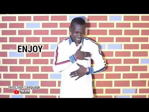 Sign Language sign for "ENJOY" ( ASL )