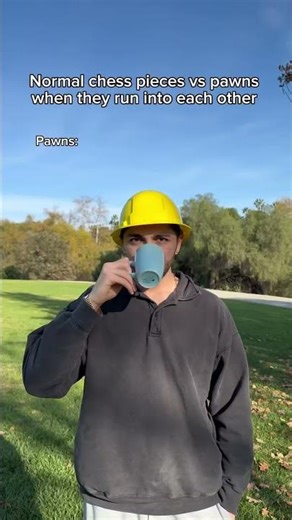 Normal chess pieces vs pawns when they run into each other. #shorts #skit #funny