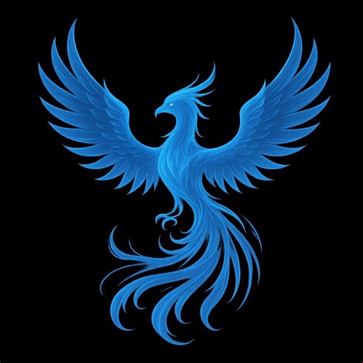 Blue Phoenix Sticker Outdoor Uv-resistant Vinyl Sticker Made of High-quality Film From Orafol Car Sticker Laptop Sticker - Etsy