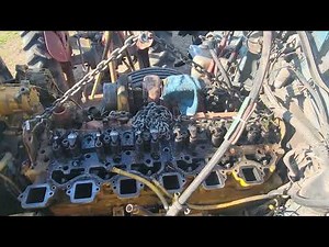 3406b cat rebuild [pulling head]