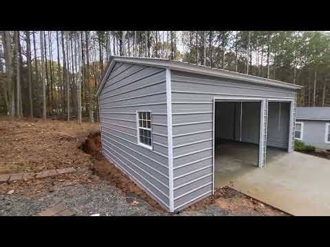 Installed the Steel Building Garage!