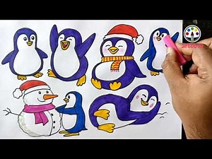 How to Draw a Penguin Easily | Simple Penguin Painting Tutorial