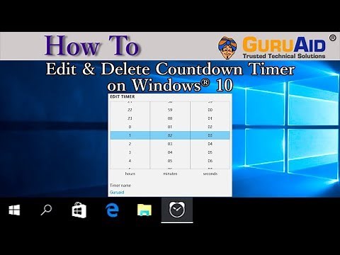 How to Edit & Delete Countdown Timer on Windows® 10 - GuruAid