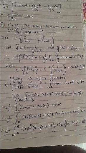 Laplace transform|Convolution Theorem