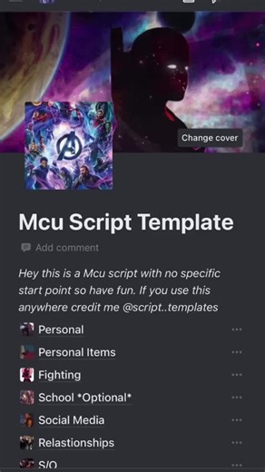Notion Shifting Script Template | MCU Script Template