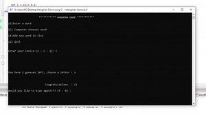 Simple Hangman Game using C   with Free Source Code